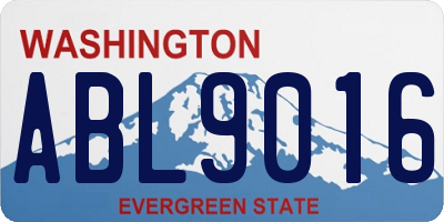 WA license plate ABL9016