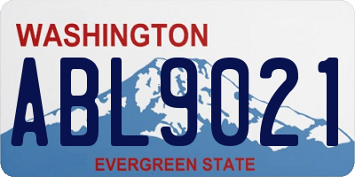 WA license plate ABL9021