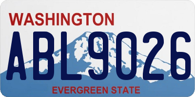 WA license plate ABL9026