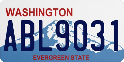 WA license plate ABL9031