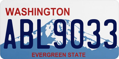 WA license plate ABL9033