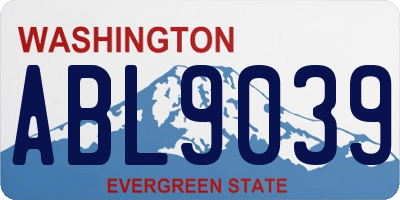 WA license plate ABL9039