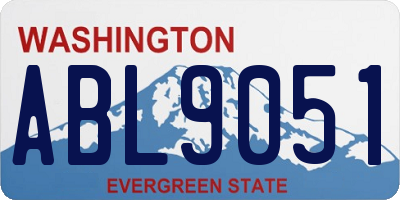 WA license plate ABL9051