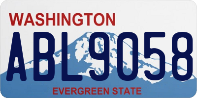 WA license plate ABL9058