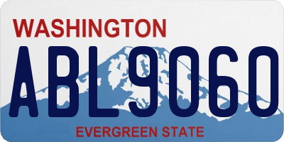 WA license plate ABL9060