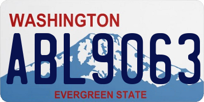 WA license plate ABL9063