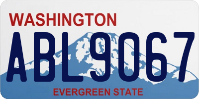 WA license plate ABL9067