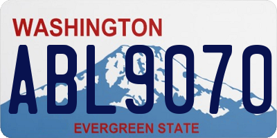 WA license plate ABL9070