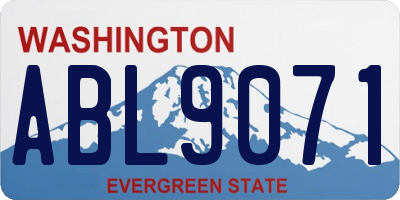WA license plate ABL9071