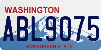 WA license plate ABL9075