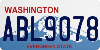 WA license plate ABL9078