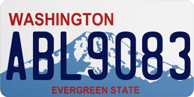 WA license plate ABL9083