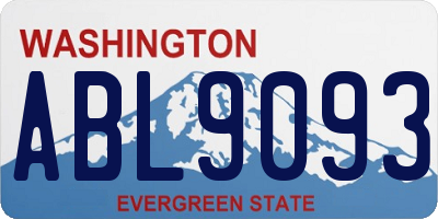 WA license plate ABL9093