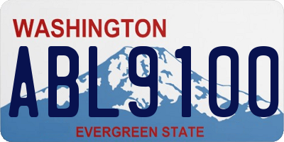 WA license plate ABL9100