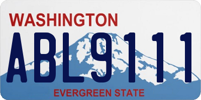 WA license plate ABL9111