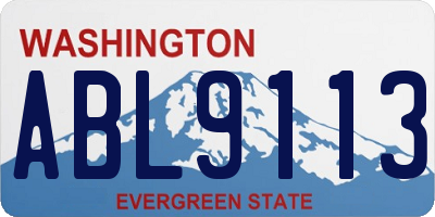 WA license plate ABL9113