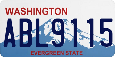 WA license plate ABL9115