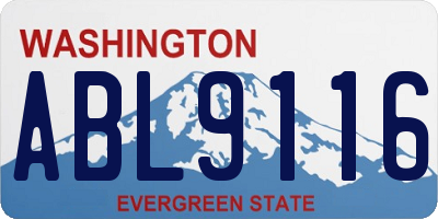 WA license plate ABL9116