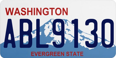 WA license plate ABL9130