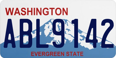 WA license plate ABL9142
