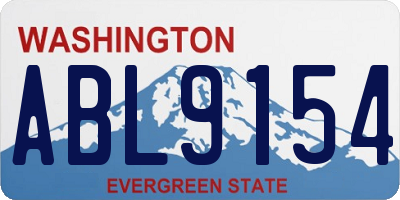 WA license plate ABL9154
