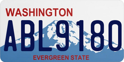 WA license plate ABL9180