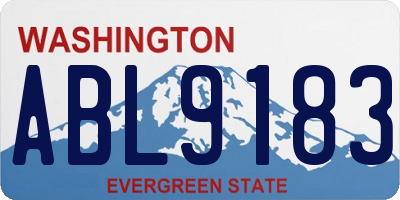 WA license plate ABL9183