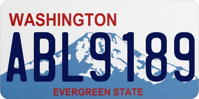 WA license plate ABL9189
