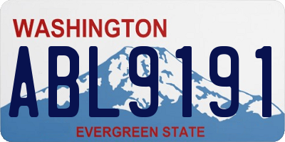 WA license plate ABL9191