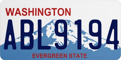 WA license plate ABL9194