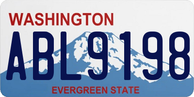 WA license plate ABL9198