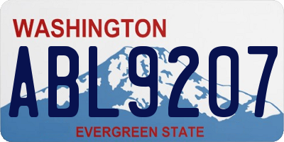 WA license plate ABL9207