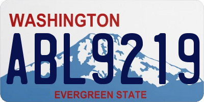 WA license plate ABL9219