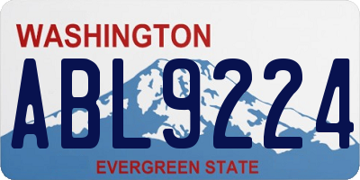 WA license plate ABL9224