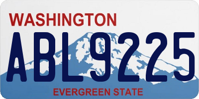 WA license plate ABL9225