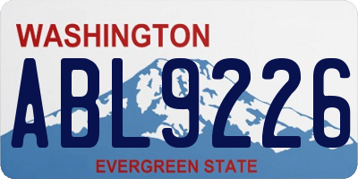 WA license plate ABL9226