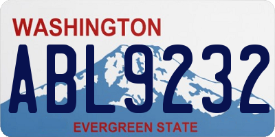 WA license plate ABL9232