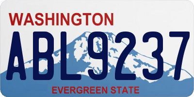 WA license plate ABL9237