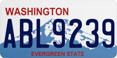 WA license plate ABL9239