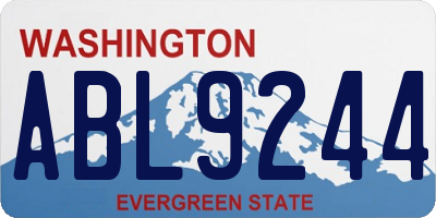 WA license plate ABL9244