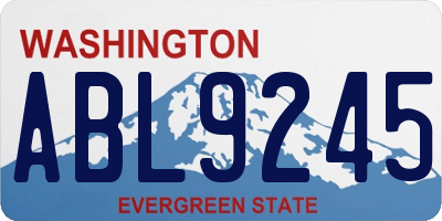 WA license plate ABL9245