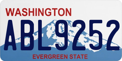 WA license plate ABL9252