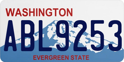WA license plate ABL9253