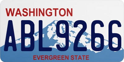 WA license plate ABL9266