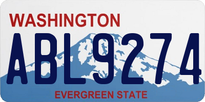 WA license plate ABL9274
