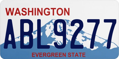 WA license plate ABL9277