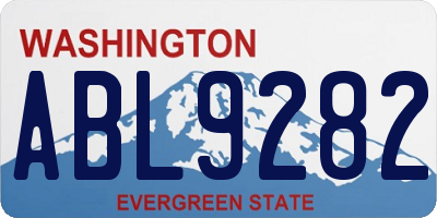 WA license plate ABL9282