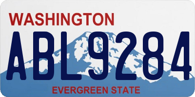 WA license plate ABL9284