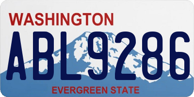 WA license plate ABL9286