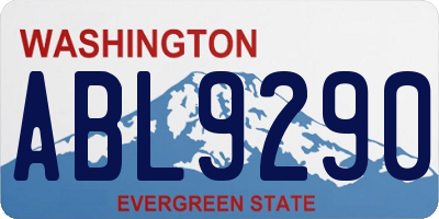 WA license plate ABL9290